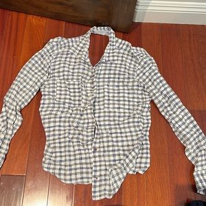 Lucy Love Backless button down shirt size medium